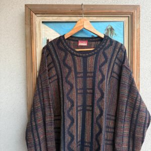 Vintage Love Sweter Pleciony Wzory XL Vintage Streetwear - zdjęcie 3