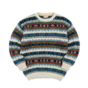 Vintage Love Sweter Wełniany Kolorowy Wzór L Vintage Streetwear - widok ogólny przód vintage