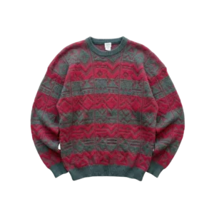Vintage Love Sweter Wełniany Wzory XXL Vintage Streetwear - widok ogólny przód vintage