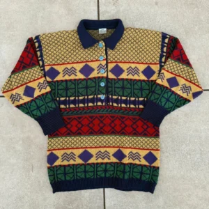 Vintage Love Sweter Wełniany XL Vintage Retro Streetwear - zdjęcie 2
