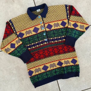 Vintage Love Sweter Wełniany XL Vintage Retro Streetwear - zdjęcie 3