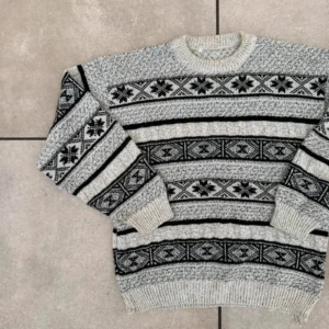 Vintage Love Sweter Wełniany XL Vintage Retro Streetwear - zdjęcie 3
