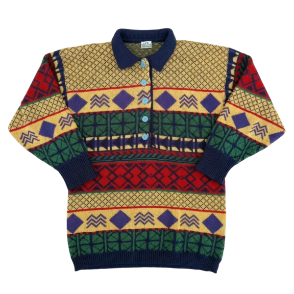 Vintage Love Sweter Wełniany XL Vintage Retro Streetwear - widok ogólny przód vintage