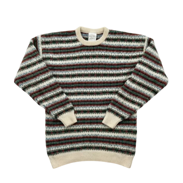 Vintage Love Sweter Wełniany w Paski XL Vintage Streetwear - widok ogólny przód vintage