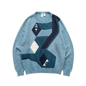 Vintage Love Sweter Wzorzysty XL Vintage Streetwear - widok ogólny przód vintage