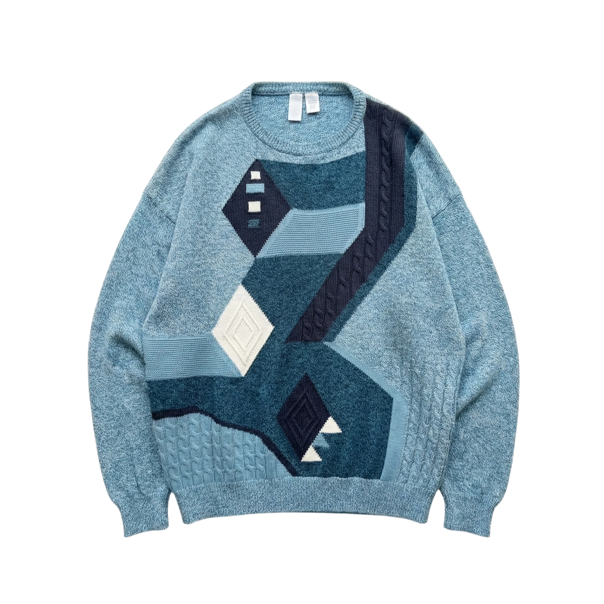 Vintage Love Sweter Wzorzysty XL Vintage Streetwear - widok ogólny przód vintage