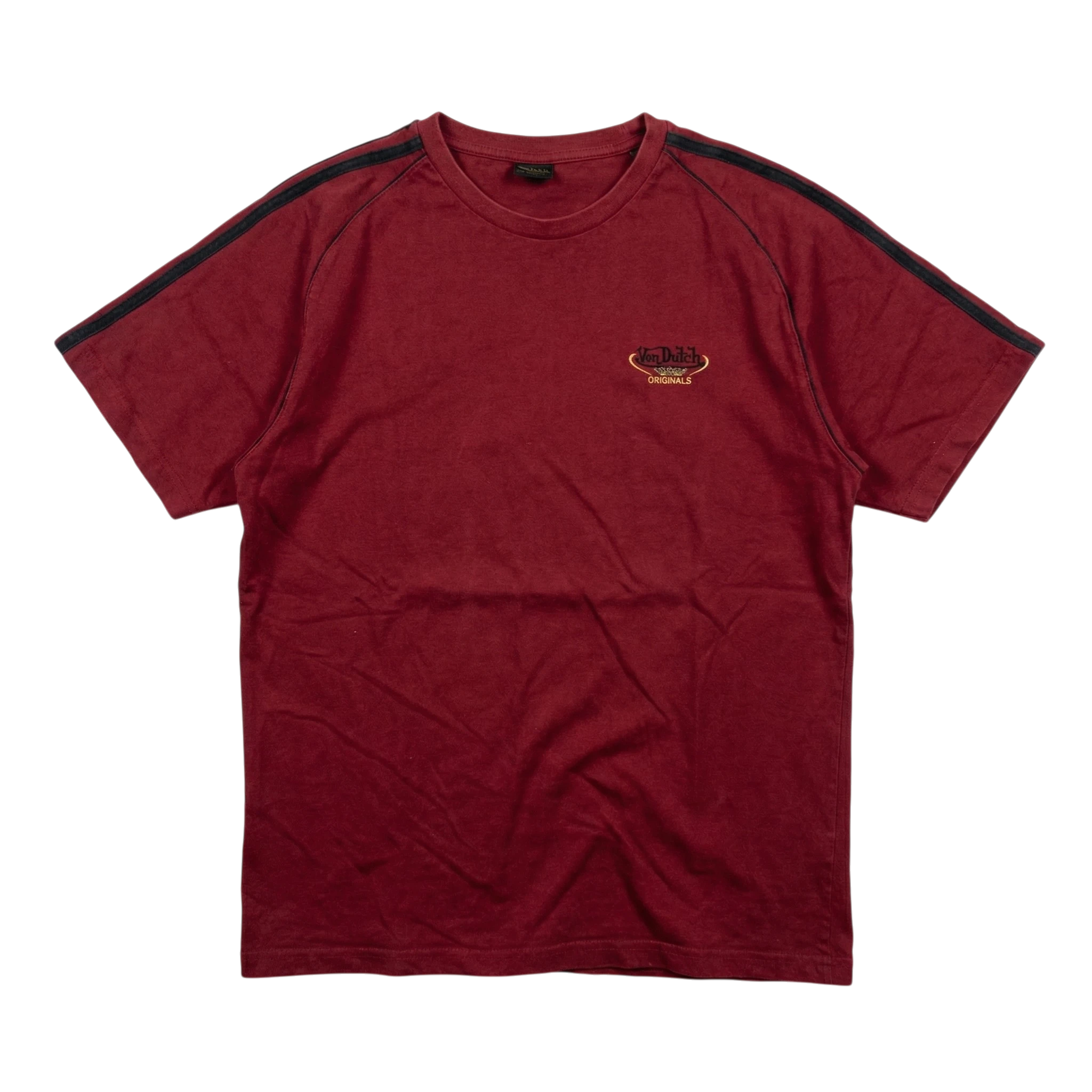 Von Dutch Koszulka Burgundowa XL Vintage Streetwear - widok ogólny przód vintage