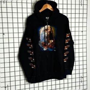WiLD Bluza z Kapturem Eagle XL Vintage Streetwear Retro - zdjęcie 4