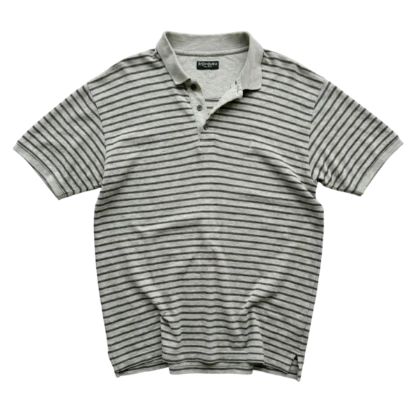 YSL Yves Saint Laurent Polo Paski XXL Vintage Streetwear - widok ogólny przód vintage