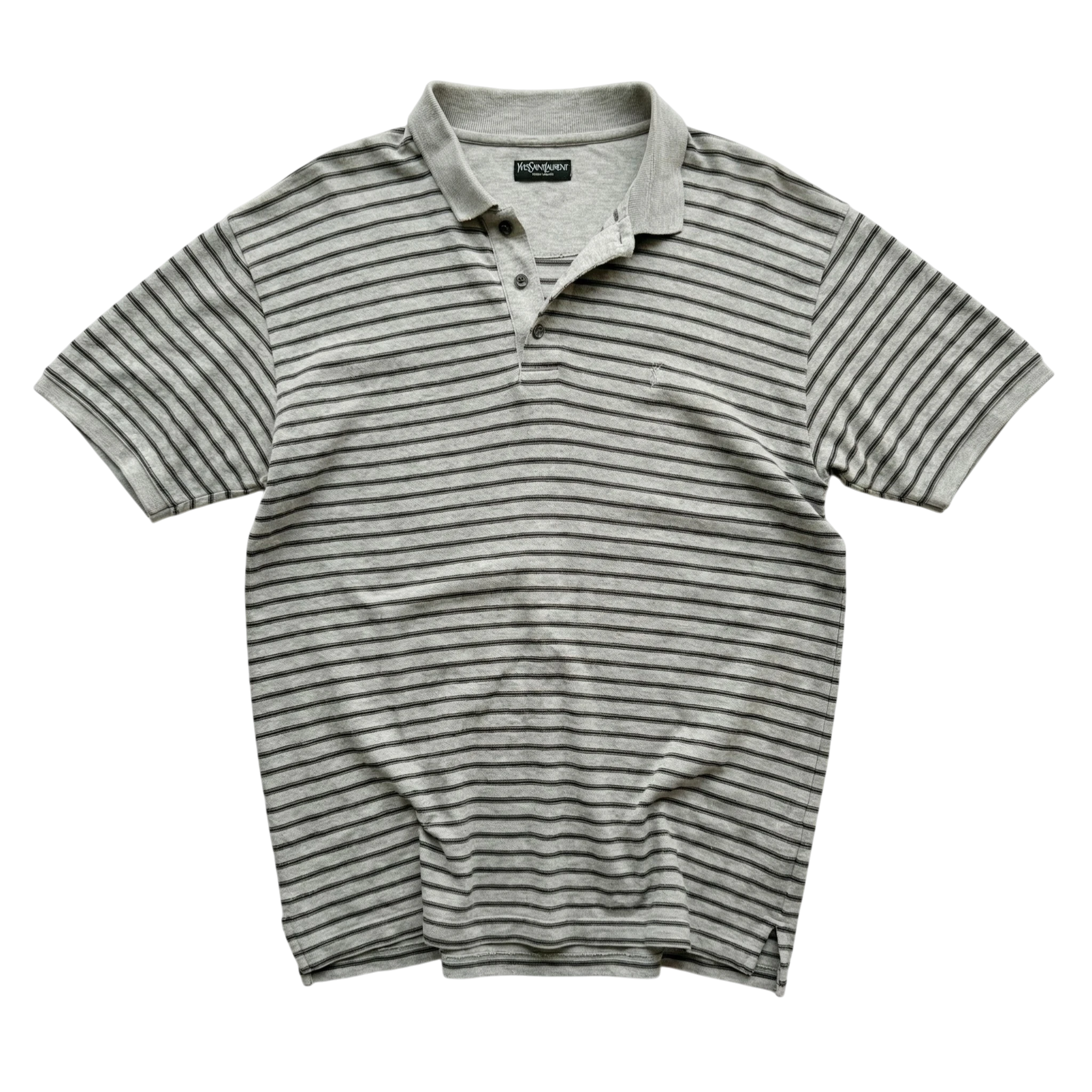 YSL Yves Saint Laurent Polo Paski XXL Vintage Streetwear - widok ogólny przód vintage