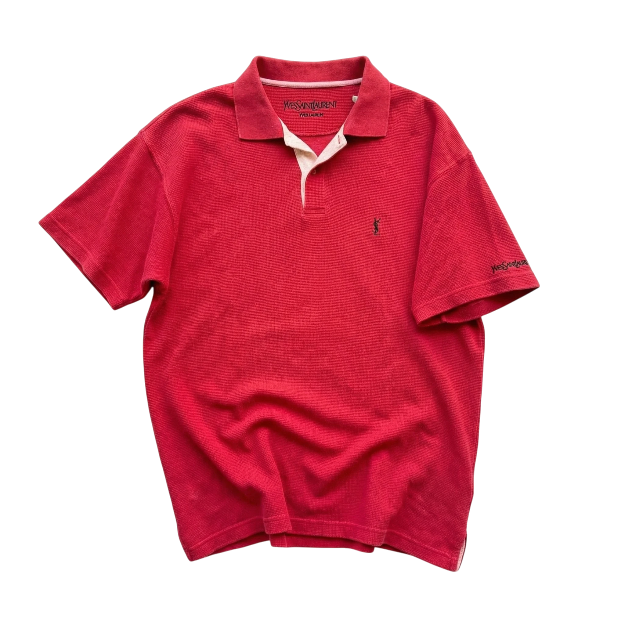 Yves Saint Laurent Koszulka Polo XXL Vintage Streetwear CZW - widok ogólny przód vintage