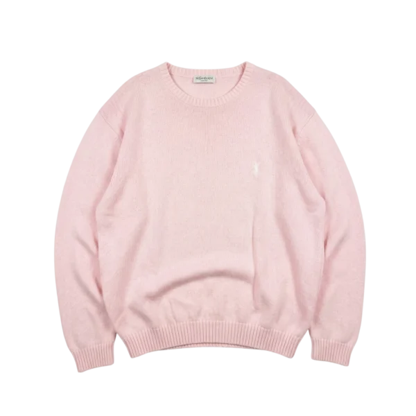 Yves Saint Laurent Sweter Logo XXL Vintage Streetwear - widok ogólny przód vintage