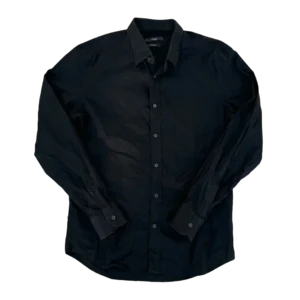Zegna Koszula Czarna Elegancka L Vintage Streetwear - widok ogólny przód vintage