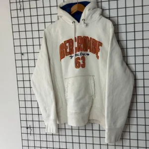 Abercrombie & Fitch Bluza Hoodie Kremowa XL Vintage Streetwear - zdjęcie 3