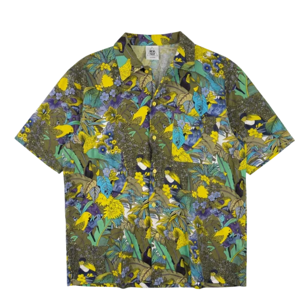 Abstract Koszula Hawajska L Vintage Retro Streetwear - widok ogólny przód vintage