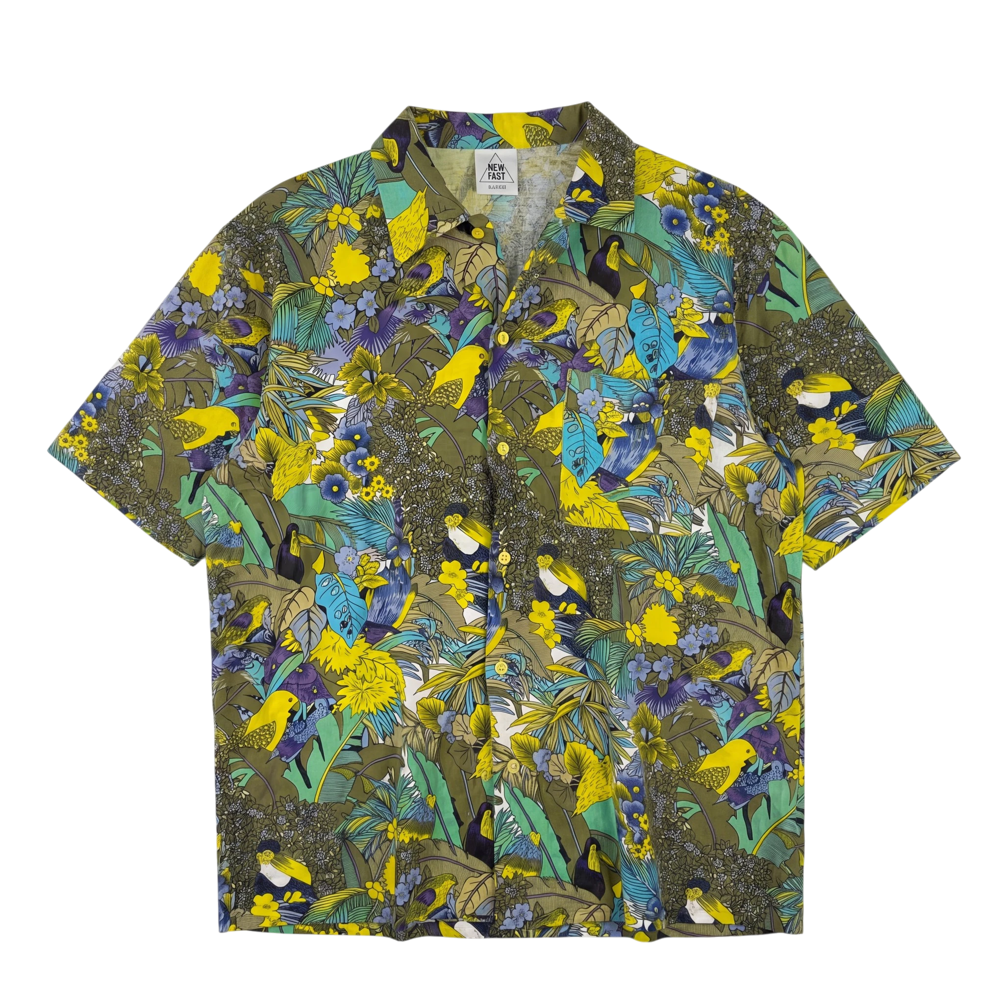 Abstract Koszula Hawajska L Vintage Retro Streetwear - widok ogólny przód vintage