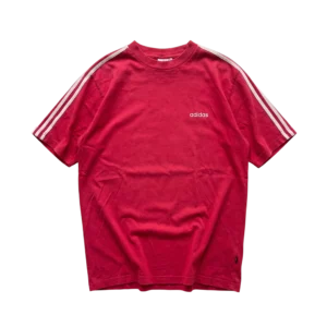 Adidas Koszulka T-shirt Czerwona L Vintage Retro Streetwear - widok ogólny przód vintage