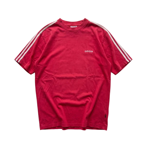 Adidas Koszulka T-shirt Czerwona L Vintage Retro Streetwear - widok ogólny przód vintage