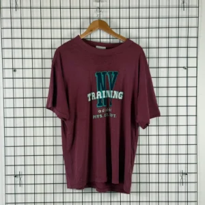 Adidas T-shirt Bordowy XL Vintage Retro Streetwear - zdjęcie 2