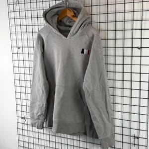 Ami Paris Bluza z Kapturem Szara L Vintage Streetwear - zdjęcie 3