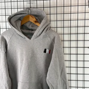 Ami Paris Bluza z Kapturem Szara L Vintage Streetwear - zdjęcie 4