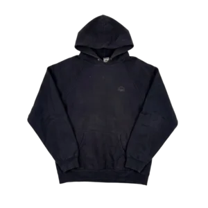 Blank Bluza Hoodie Sunfaded Czarna L Vintage Streetwear - widok ogólny przód vintage