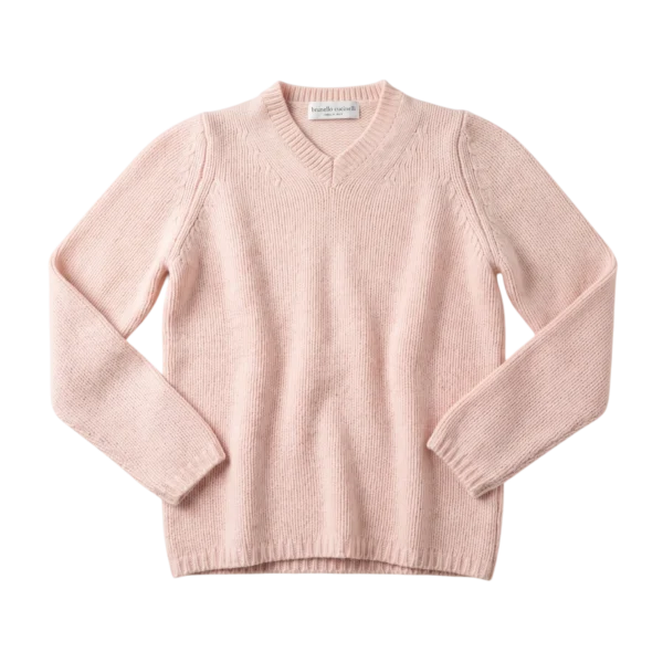 Brunello Cucinelli Sweter Damski Różowy S Vintage Retro Streetwear - widok ogólny przód vintage