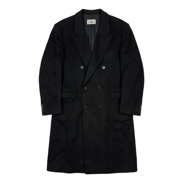 Bugatti Płaszcz Męski Czarny Rozmiar L Vintage Retro Streetwear - widok ogólny przód vintage