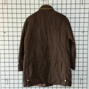 Burberry Kurtka Pikowana Brązowa M Vintage Streetwear - zdjęcie 3