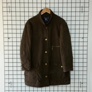 Burberry Kurtka Pikowana Brązowa M Vintage Streetwear - zdjęcie 2