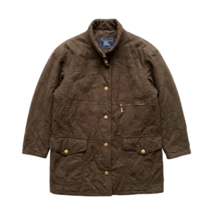 Burberry Kurtka Pikowana Brązowa M Vintage Streetwear - widok ogólny przód vintage