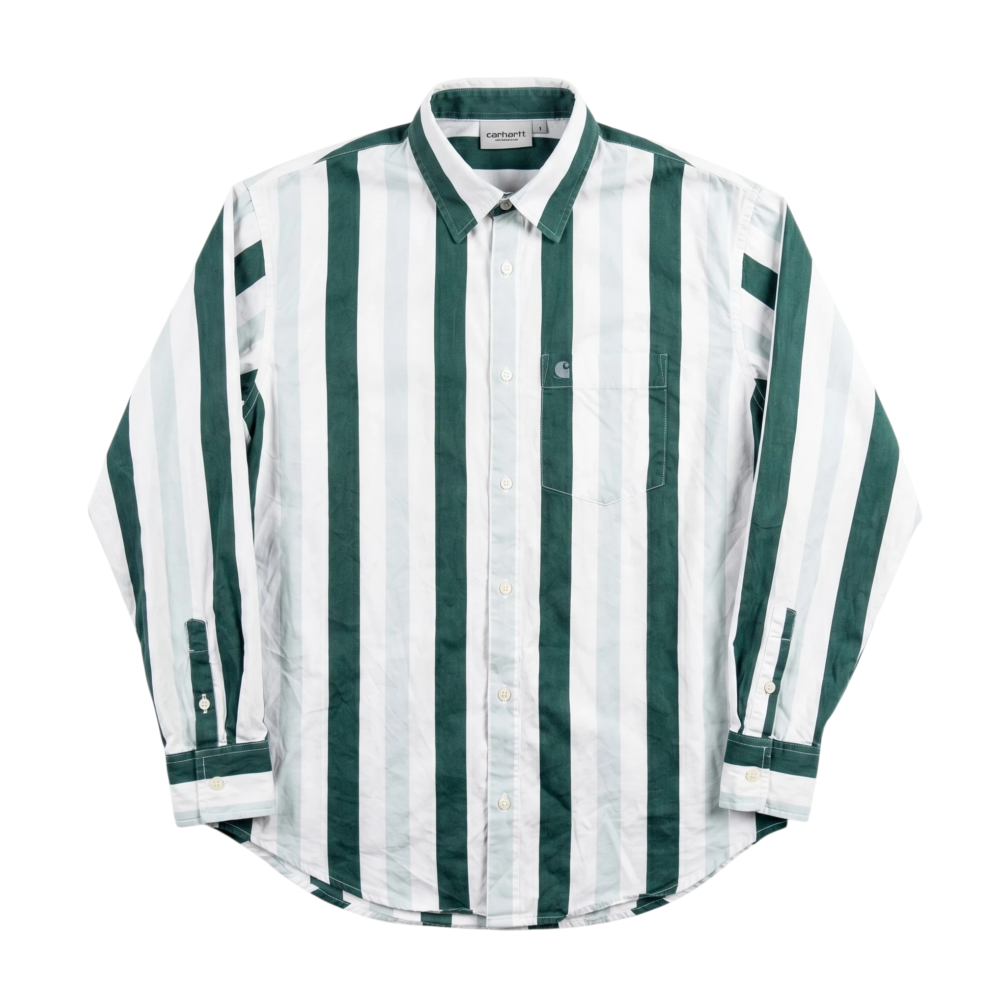 Carhartt Koszula w Paski Workwear S Vintage Streetwear - widok ogólny przód vintage