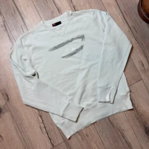 Diesel Bluza Beżowa Crewneck Haft L Vintage Streetwear - zdjęcie 3