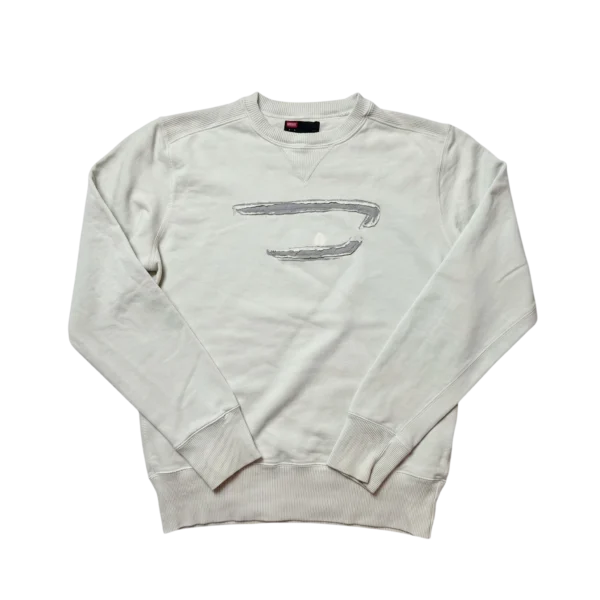Diesel Bluza Beżowa Crewneck Haft L Vintage Streetwear - widok ogólny przód vintage