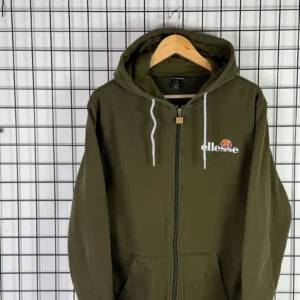Ellesse Bluza z Kapturem Męska Zielona M Vintage Streetwear - zdjęcie 3