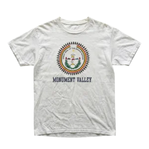 Graphic Tee Koszulka Monument Valley Biała M Vintage - widok ogólny przód vintage