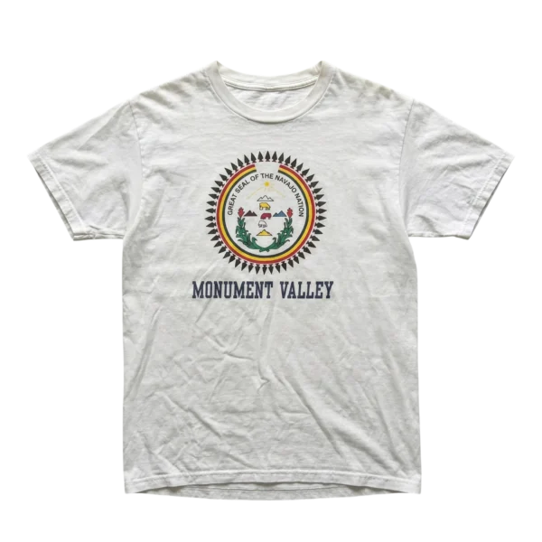 Graphic Tee Koszulka Monument Valley Biała M Vintage - widok ogólny przód vintage