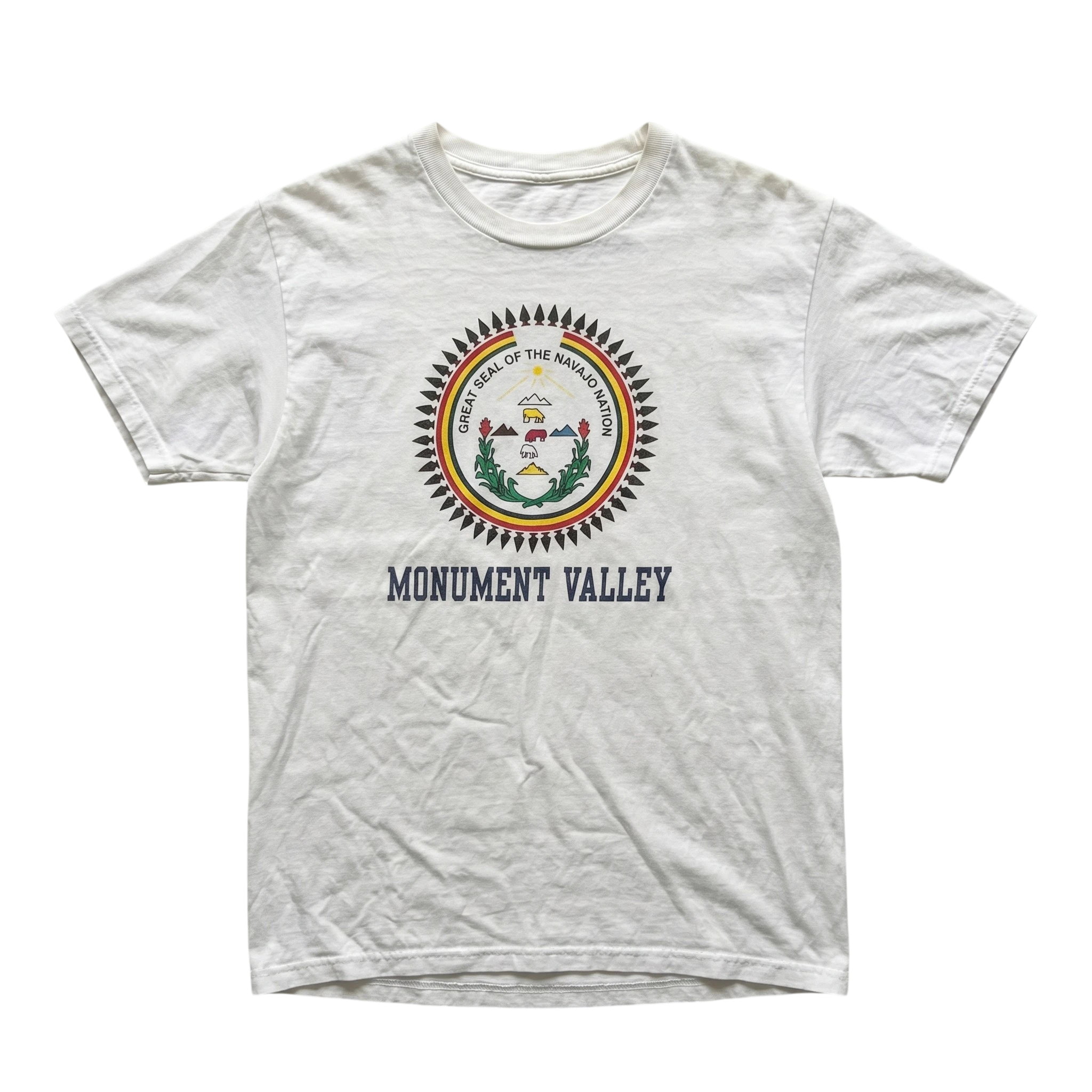 Graphic Tee Koszulka Monument Valley Biała M Vintage - widok ogólny przód vintage