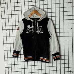 Harley Davidson Bluza Damska Zapinana Biało-Czarna S Vintage - zdjęcie 4