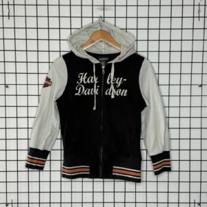 Harley Davidson Bluza Damska Zapinana Biało-Czarna S Vintage - zdjęcie 2