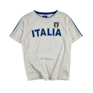 Italia Koszulka Vintage 2000s y2k Biała M Retro Streetwear - widok ogólny przód vintage