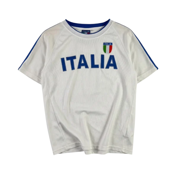 Italia Koszulka Vintage 2000s y2k Biała M Retro Streetwear - widok ogólny przód vintage
