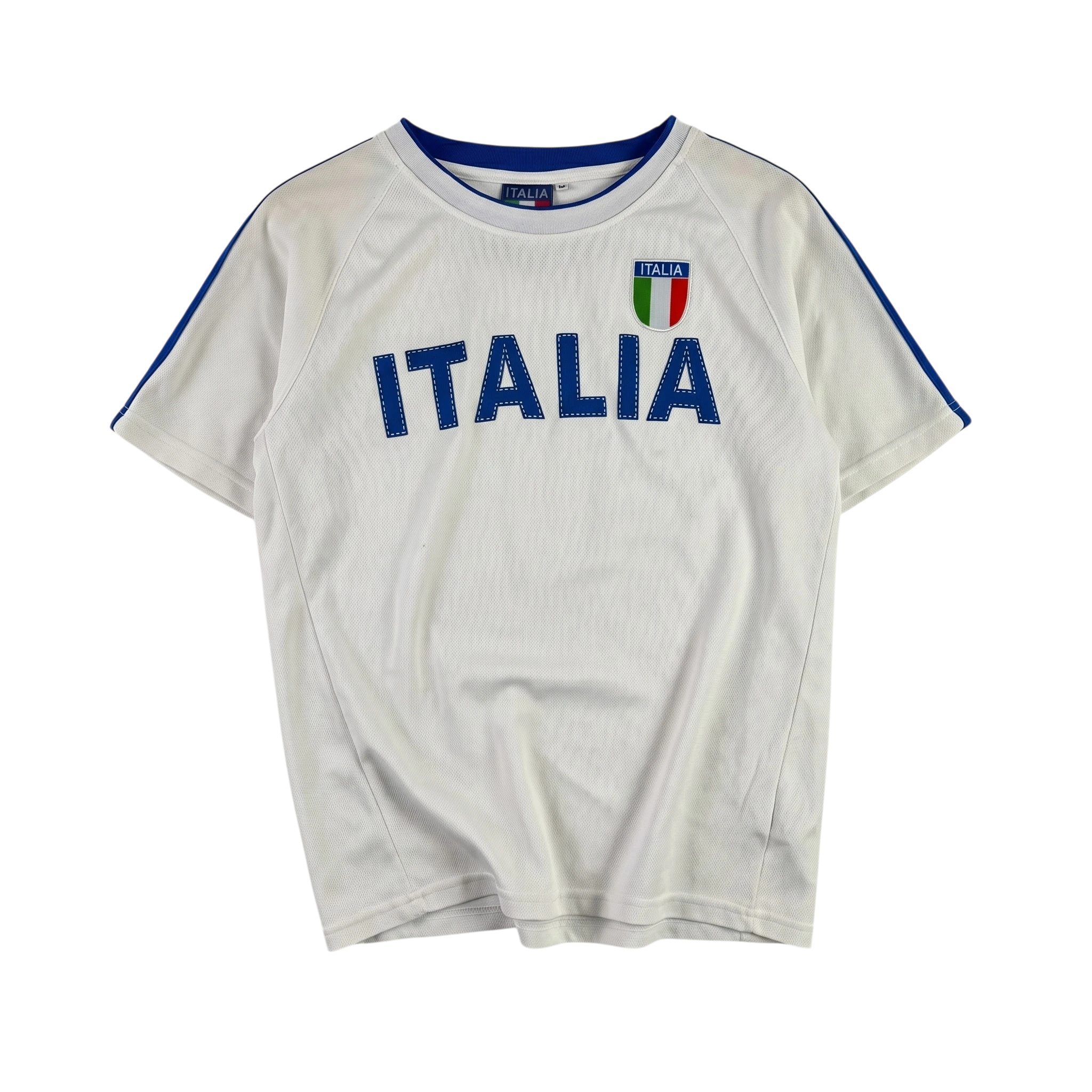 Italia Koszulka Vintage 2000s y2k Biała M Retro Streetwear - widok ogólny przód vintage