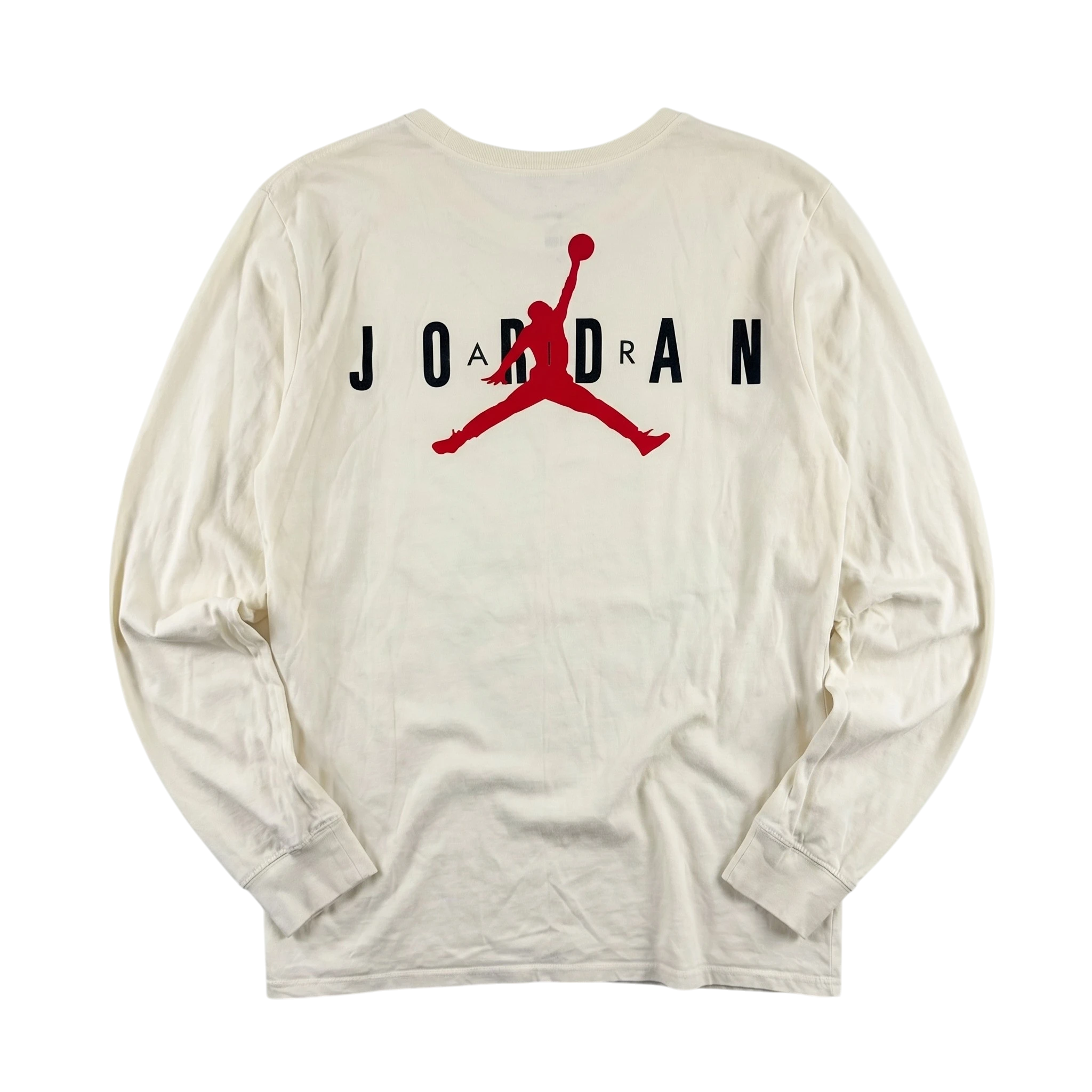 Jordan Longsleeve Beżowy L Vintage Retro Streetwear - widok ogólny przód vintage