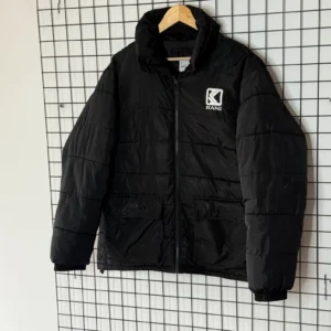 Karl Kani Kurtka Puchowa Czarna M Vintage Streetwear Retro - zdjęcie 3