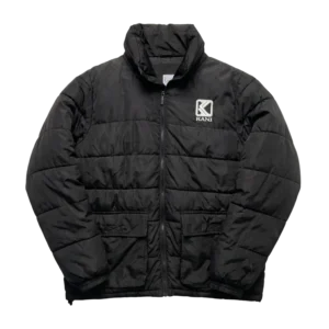 Karl Kani Kurtka Puchowa Czarna M Vintage Streetwear Retro - widok ogólny przód vintage