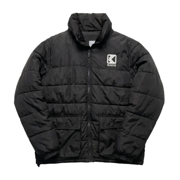 Karl Kani Kurtka Puchowa Czarna M Vintage Streetwear Retro - widok ogólny przód vintage