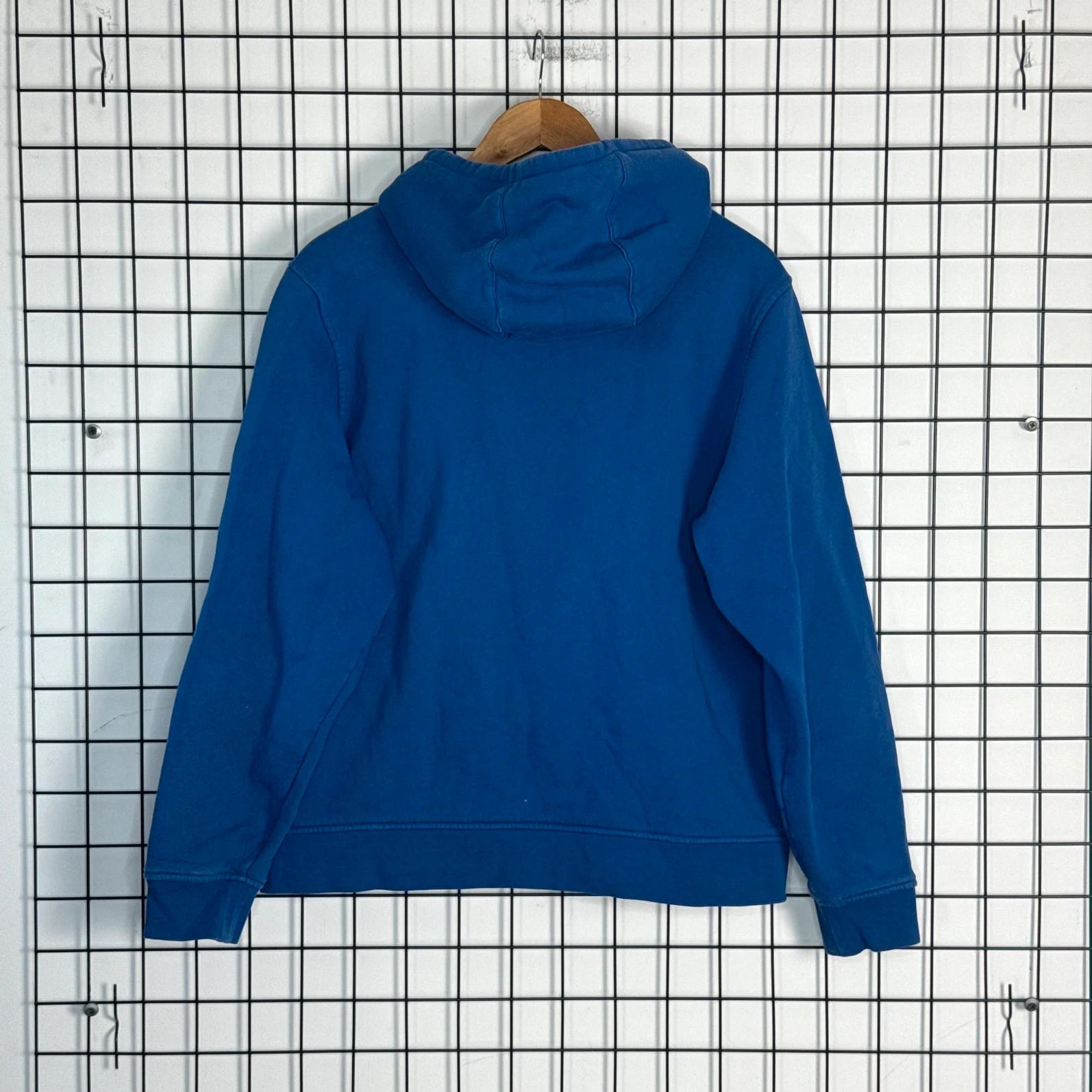 Lacoste Bluza z Kapturem Zapinana Niebieska L Vintage Retro - zdjęcie 3