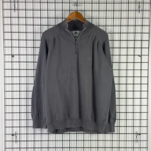 Lacoste Sweter Vintage 90s Half Zip XL Retro Streetwear - zdjęcie 2