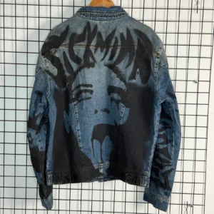 Lee Kurtka Katana Jeansowa Niebieska XL Vintage Streetwear - zdjęcie 3